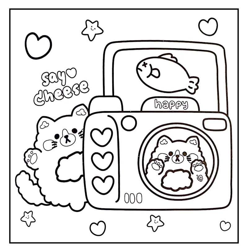 Cute and Comfy para imprimir e colorir