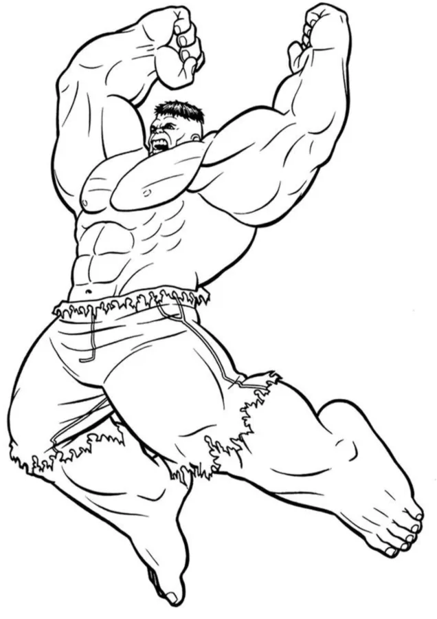 Hulk para imprimir e colorir