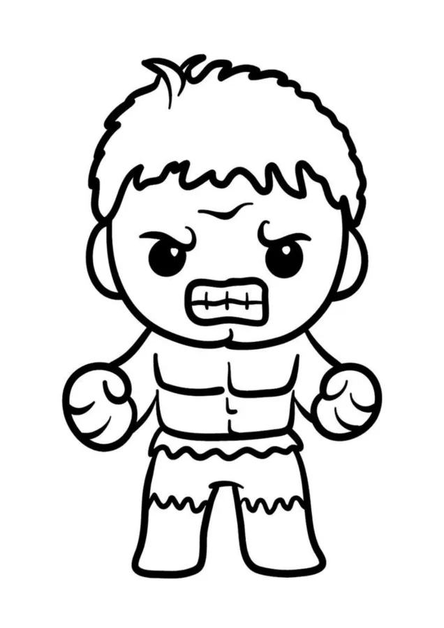 Hulk para imprimir e colorir