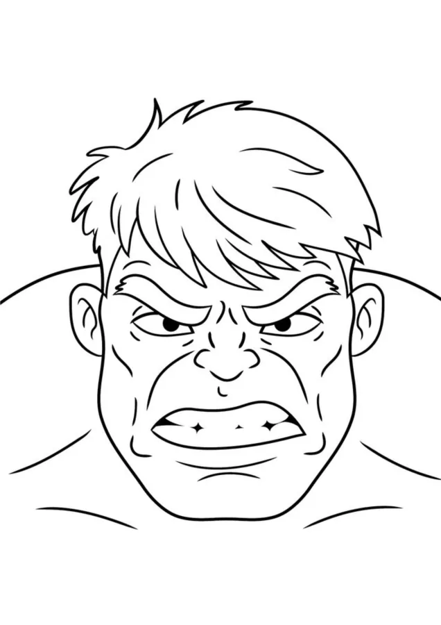 Hulk para imprimir e colorir