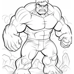 Hulk para imprimir e colorir