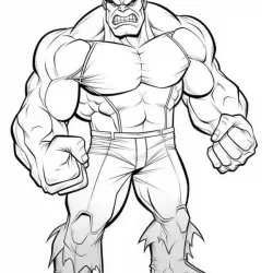 Hulk para imprimir e colorir