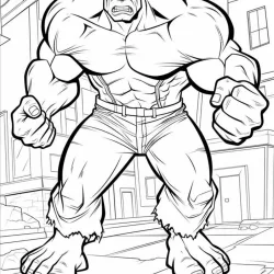 Hulk para imprimir e colorir