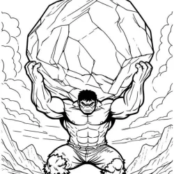 Hulk para imprimir e colorir