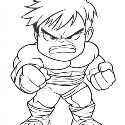 Hulk para imprimir e colorir