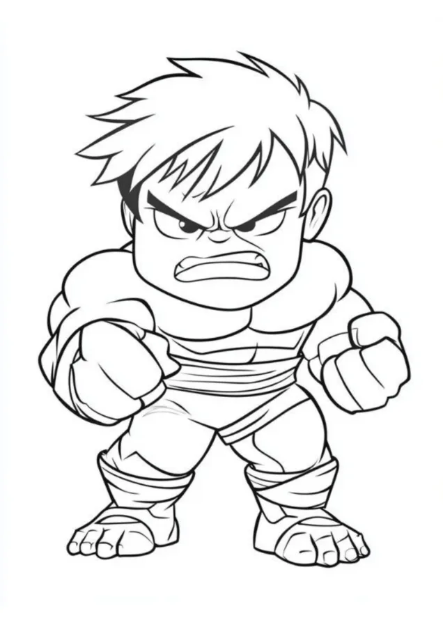 Hulk para imprimir e colorir