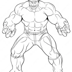 Hulk para imprimir e colorir
