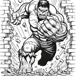 Hulk para imprimir e colorir