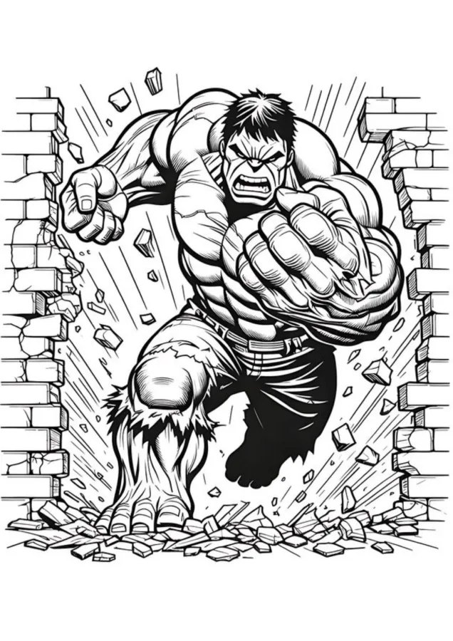 Hulk para imprimir e colorir