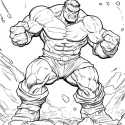 Hulk para imprimir e colorir