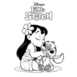 Lilo e Stich para imprimir e colorir