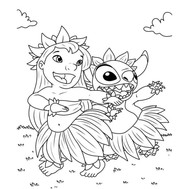 Lilo e Stich para imprimir e colorir