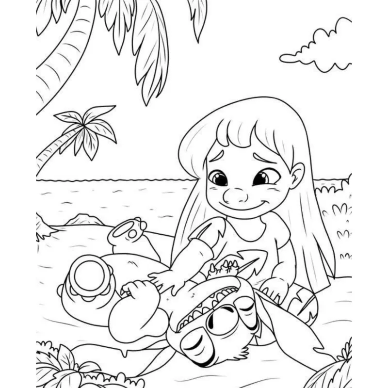 Lilo e Stich para imprimir e colorir