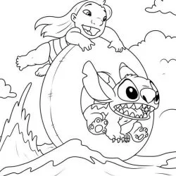 Lilo e Stich para imprimir e colorir