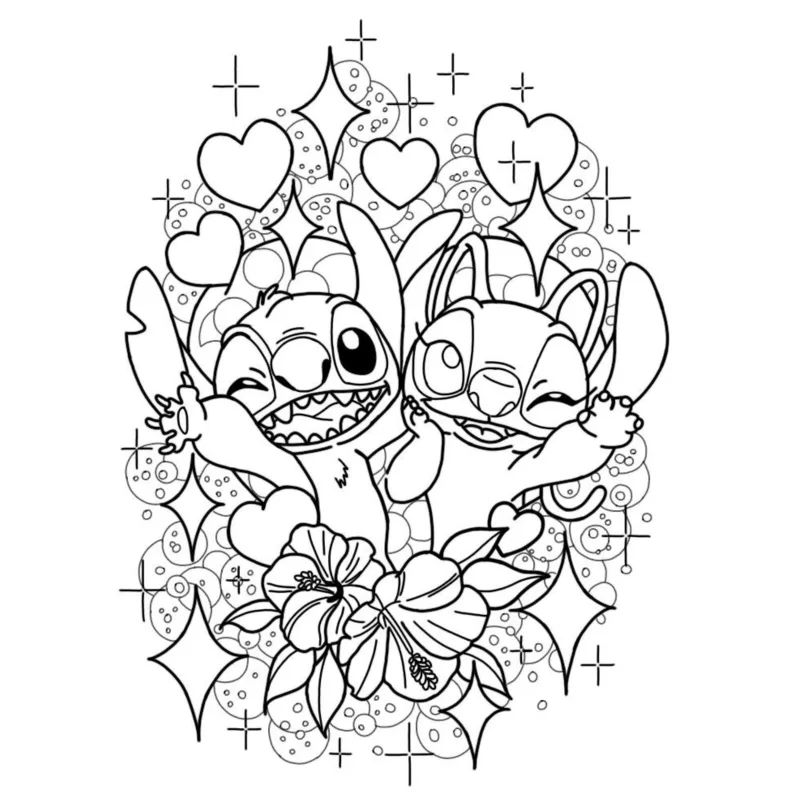 Lilo e Stich para imprimir e colorir