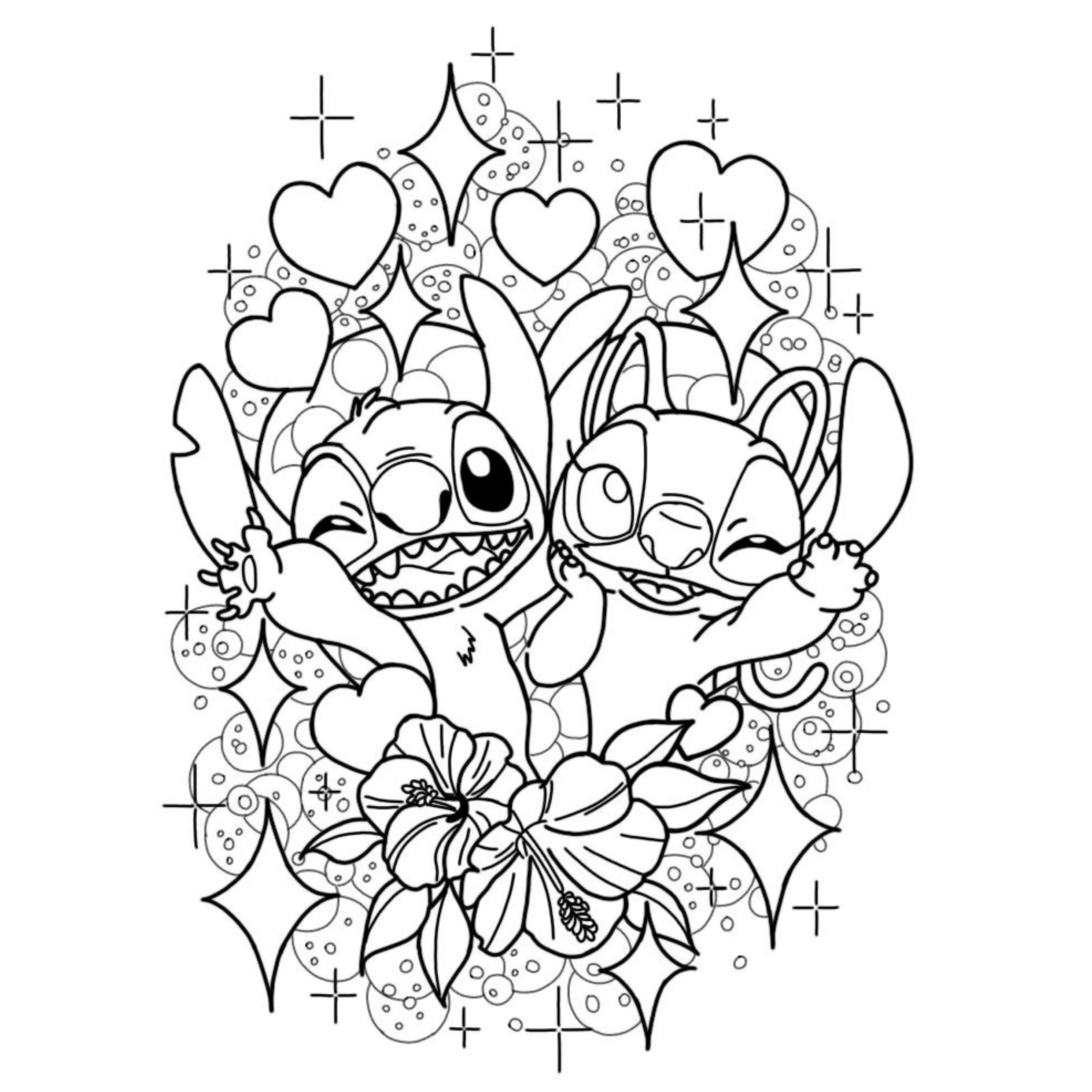 Lilo e Stich para imprimir e colorir