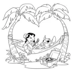 Lilo e Stich para imprimir e colorir