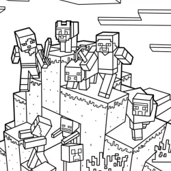 Minecraft para imprimir e colorir