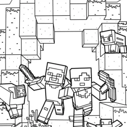 Minecraft para imprimir e colorir