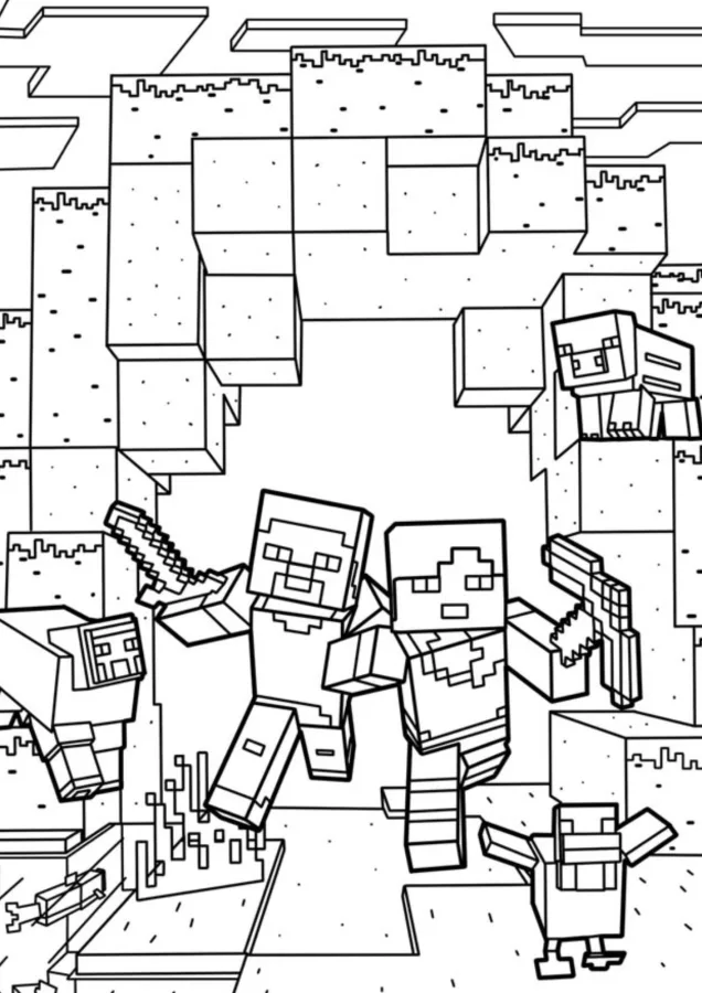 Minecraft para imprimir e colorir