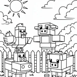 Minecraft para imprimir e colorir