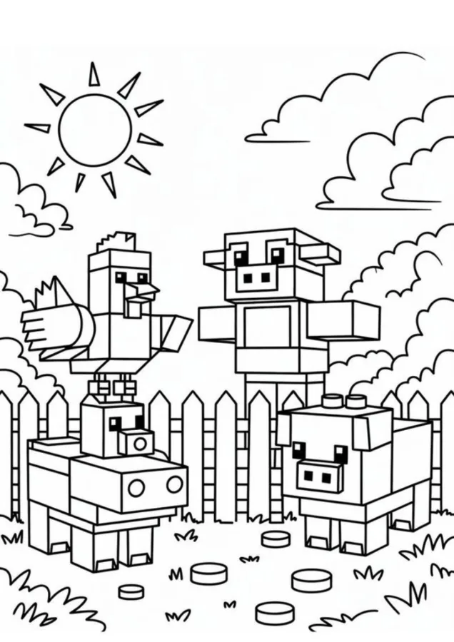 Minecraft para imprimir e colorir