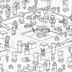 Minecraft para imprimir e colorir