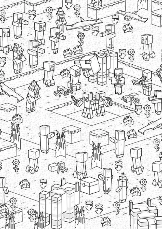 Minecraft para imprimir e colorir