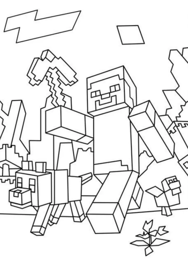 Minecraft para imprimir e colorir