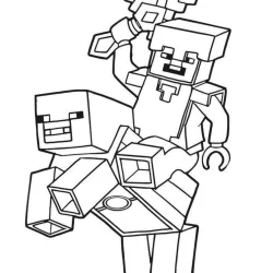 Minecraft para imprimir e colorir