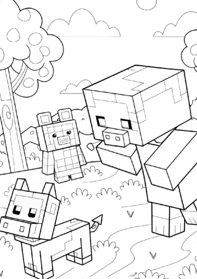 Minecraft para imprimir e colorir