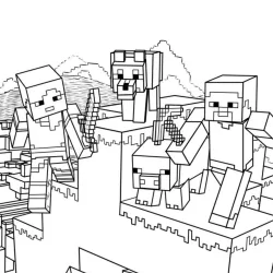 Minecraft para imprimir e colorir