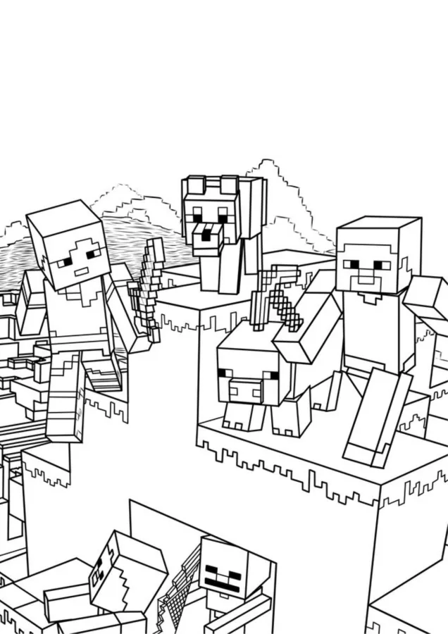 Minecraft para imprimir e colorir