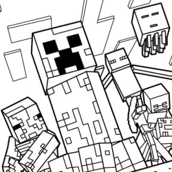 Minecraft para imprimir e colorir