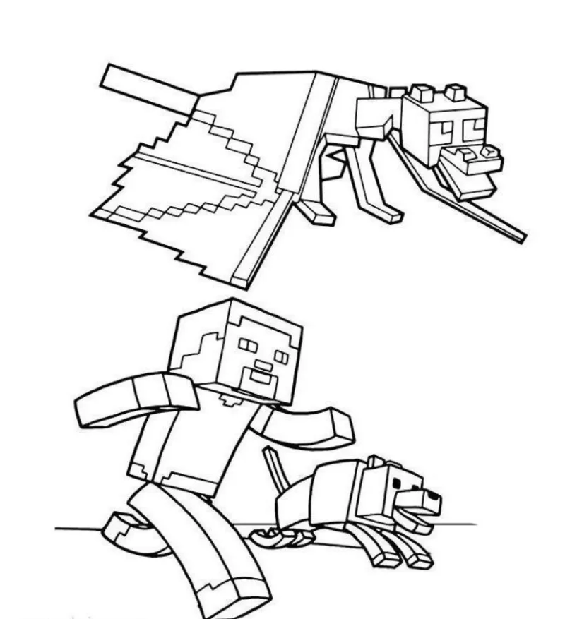 Minecraft para imprimir e colorir