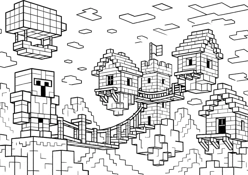 Minecraft para imprimir e colorir