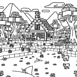 Minecraft para imprimir e colorir