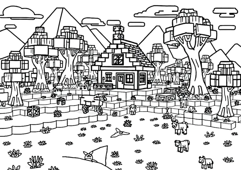 Minecraft para imprimir e colorir