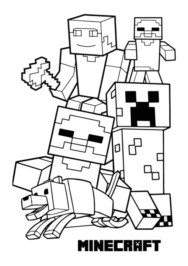 Minecraft para imprimir e colorir