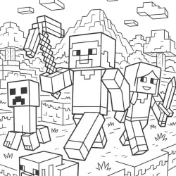 Minecraft para imprimir e colorir