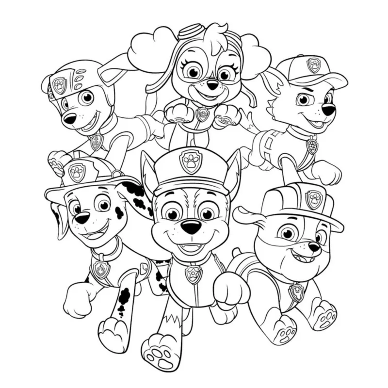 Patrulha Canina para imprimir e colorir