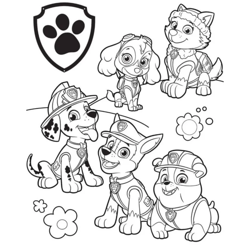Patrulha Canina para imprimir e colorir