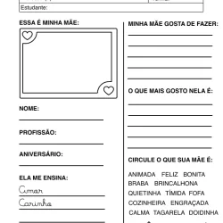 Atividade de alfabetização de Dia das Mães para imprimir e colorir