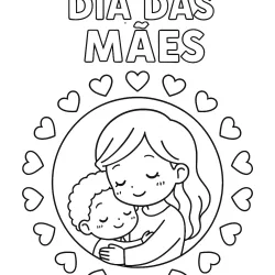 Dia das mães para imprimir e colorir