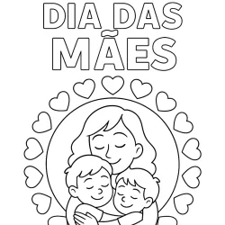 Dia das mães para imprimir e colorir