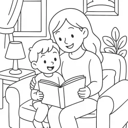Dia das Mães para imprimir e colorir