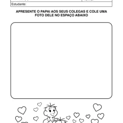 Atividade de alfabetização de Dia dos Pais para imprimir e colorir