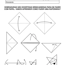 Atividade de alfabetização de dobradura para imprimir e colorir