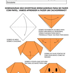 Atividade de alfabetização de dobradura para imprimir e colorir