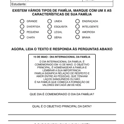 Atividade de alfabetização sobre família para imprimir e colorir